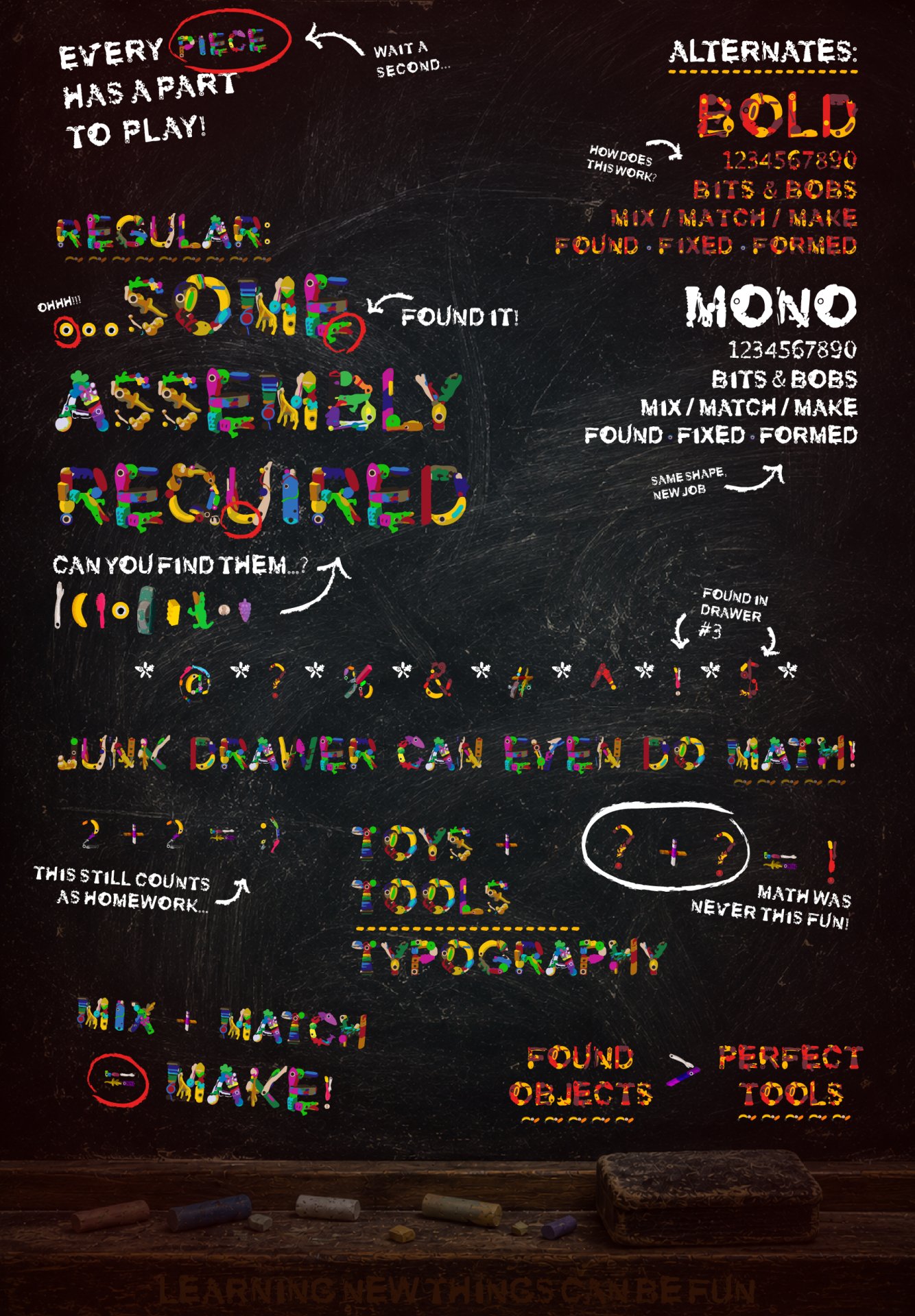 Junk Drawer classroom lettering poster