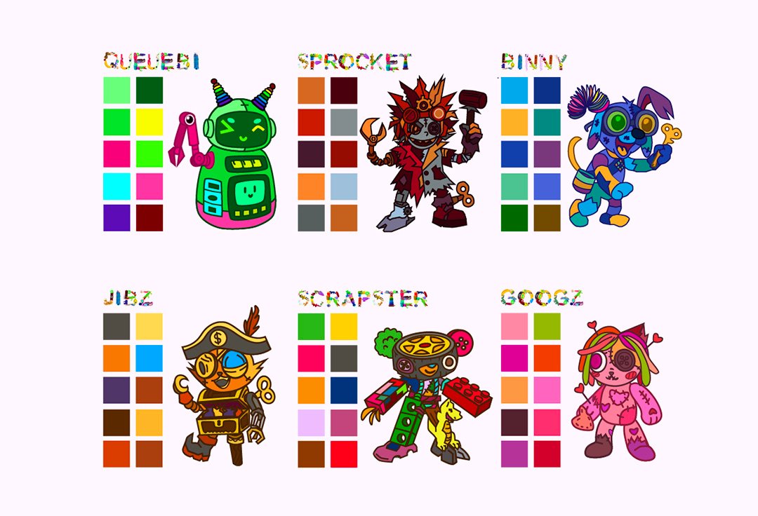 Character sheet for Junk Drawer characters