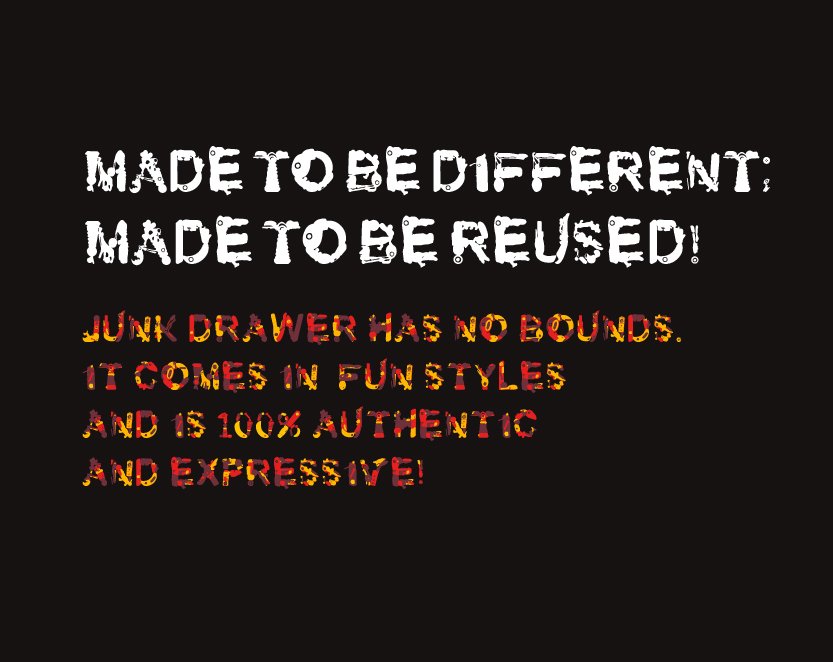 Alternative Junk Drawer font - lettering sample